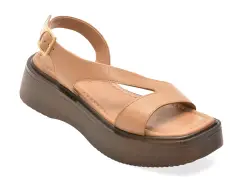 Sandale FLAVIA PASSINI maro, 1652, din piele naturala imagine