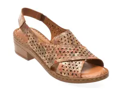 Sandale FLAVIA PASSINI maro, K9502, din piele naturala imagine