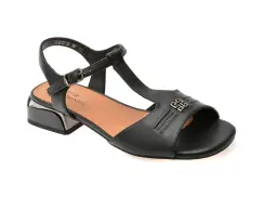 Sandale FLAVIA PASSINI negre, 1215, din piele naturala imagine