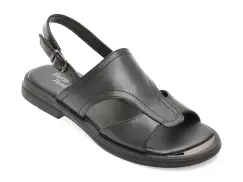 Sandale FLAVIA PASSINI negre, 1277C23, din piele naturala imagine