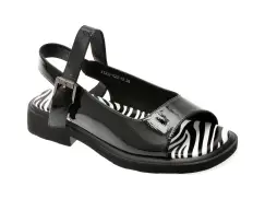 Sandale FLAVIA PASSINI negre, 1302G23, din piele naturala lacuita imagine