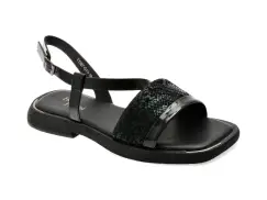 Sandale FLAVIA PASSINI negre, 1387G11, din piele naturala lacuita imagine