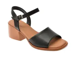 Sandale FLAVIA PASSINI negre, 1389G16, din piele naturala imagine