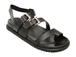 Sandale FLAVIA PASSINI negre, 1638H23, din piele naturala imagine