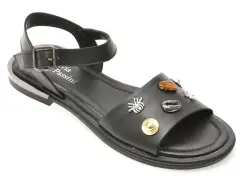 Sandale FLAVIA PASSINI negre, 2061767, din piele naturala imagine