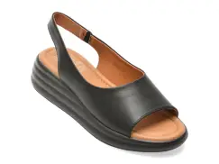 Sandale FLAVIA PASSINI negre, 25636, din piele naturala imagine