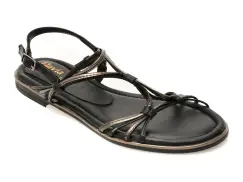 Sandale FLAVIA PASSINI negre, 28263, din piele naturala imagine