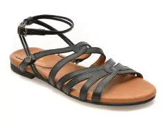 Sandale FLAVIA PASSINI negre, 28382, din piele naturala imagine