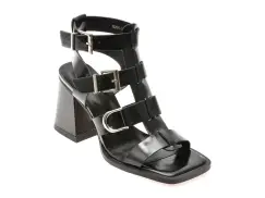 Sandale FLAVIA PASSINI negre, 2895, din piele naturala lacuita imagine