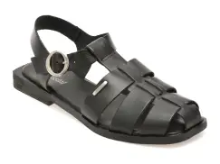 Sandale FLAVIA PASSINI negre, 336801, din piele naturala imagine