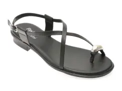 Sandale FLAVIA PASSINI negre, 365603, din piele naturala imagine