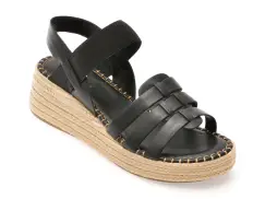 Sandale FLAVIA PASSINI negre, 366411, din piele naturala imagine