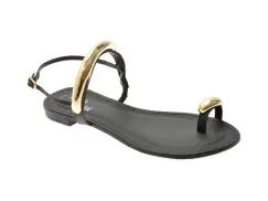 Sandale FLAVIA PASSINI negre, 368506, din piele naturala imagine