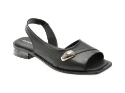 Sandale FLAVIA PASSINI negre, 37226, din piele naturala imagine