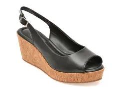 Sandale FLAVIA PASSINI negre, 372802, din piele naturala imagine