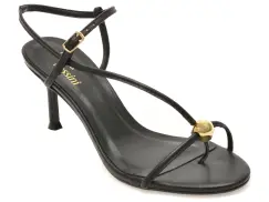 Sandale FLAVIA PASSINI negre, 373401, din piele naturala imagine