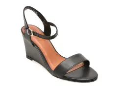 Sandale FLAVIA PASSINI negre, 375021, din piele naturala imagine