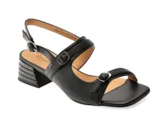 Sandale FLAVIA PASSINI negre, 3H260, din piele naturala imagine