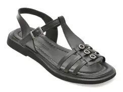 Sandale FLAVIA PASSINI negre, 55275, din piele naturala imagine