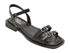 Sandale FLAVIA PASSINI negre, 5586, din piele naturala imagine