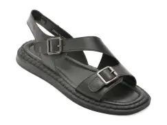 Sandale FLAVIA PASSINI negre, 59521, din piele naturala imagine