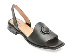 Sandale FLAVIA PASSINI negre, 623, din piele naturala imagine
