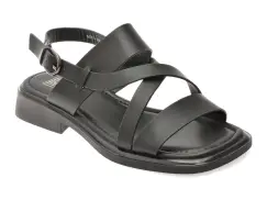 Sandale FLAVIA PASSINI negre, 6A038, din piele naturala imagine