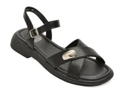 Sandale FLAVIA PASSINI negre, 82801, din piele naturala imagine