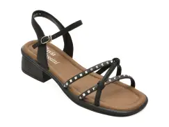 Sandale FLAVIA PASSINI negre, 880850, din piele ecologica imagine