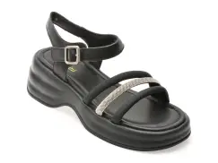 Sandale FLAVIA PASSINI negre, 88219, din piele naturala imagine