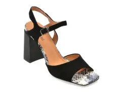 Sandale FLAVIA PASSINI negre, A44, din piele intoarsa imagine