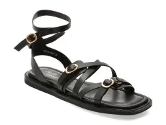 Sandale FLAVIA PASSINI negre, ATH205, din piele naturala imagine