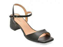 Sandale FLAVIA PASSINI negre, HZY63, din piele naturala imagine