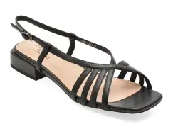 Sandale FLAVIA PASSINI negre, Q2651, din piele naturala imagine