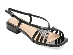 Sandale FLAVIA PASSINI negre, Q2651, din piele naturala lacuita imagine