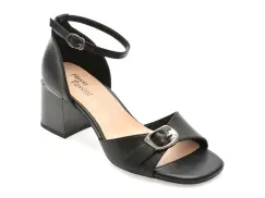 Sandale FLAVIA PASSINI negre, V1030, din piele naturala imagine
