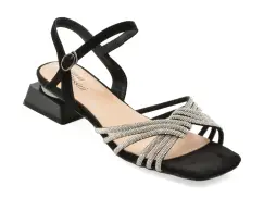 Sandale FLAVIA PASSINI negre, V1575, din piele intoarsa imagine