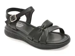 Sandale FLAVIA PASSINI negre, W036, din piele naturala imagine