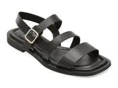 Sandale FLAVIA PASSINI negre, X792, din piele naturala imagine