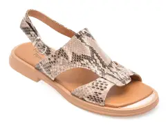 Sandale FLAVIA PASSINI nude, 1277C23, din piele naturala imagine