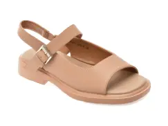 Sandale FLAVIA PASSINI nude, 1302G23, din piele naturala imagine