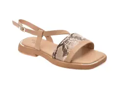 Sandale FLAVIA PASSINI nude, 1387G11, din piele naturala imagine