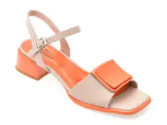 Sandale FLAVIA PASSINI nude, 2627, din piele naturala imagine