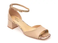 Sandale FLAVIA PASSINI nude, 5338, din piele naturala imagine