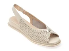 Sandale FLAVIA PASSINI nude, 80073, din piele naturala imagine