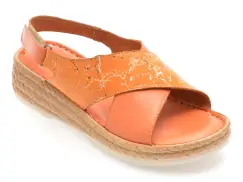 Sandale FLAVIA PASSINI portocalii, 2615, din piele naturala imagine