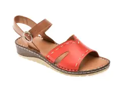 Sandale FLAVIA PASSINI rosii, 1160, din piele naturala imagine