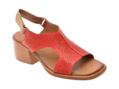 Sandale FLAVIA PASSINI rosii, 1389H13, din piele naturala imagine