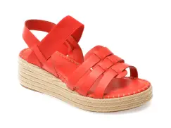 Sandale FLAVIA PASSINI rosii, 366411, din piele naturala imagine