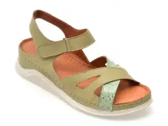 Sandale FLAVIA PASSINI verzi, 1487, din piele naturala imagine